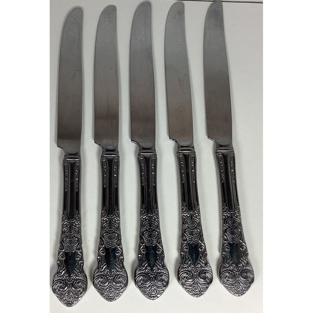 5‎ Reed & Barton RENAISSANCE Stainless 18/10 Dinner Knives - Picture 3 of 3